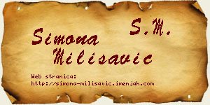 Simona Milisavić vizit kartica